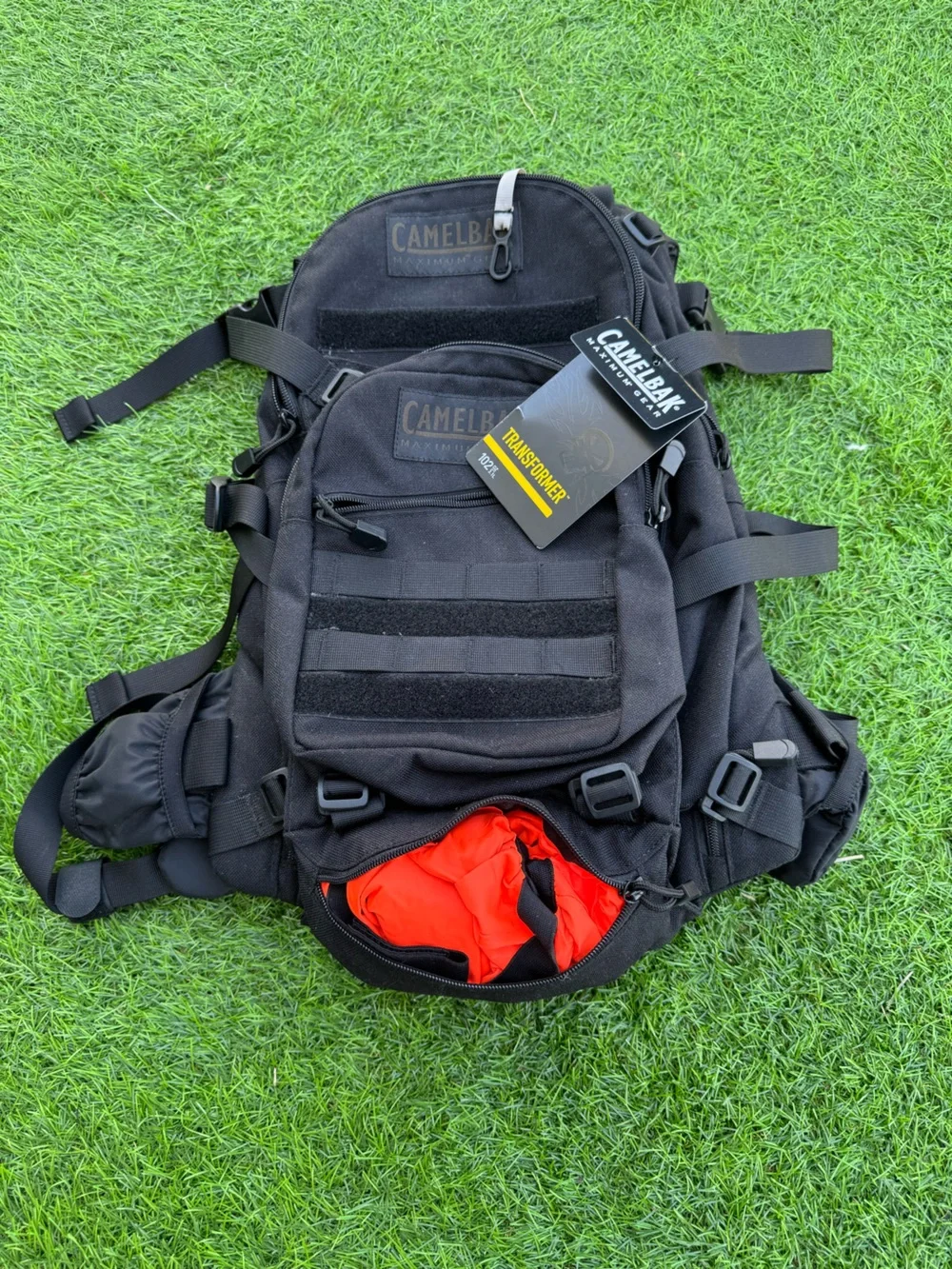 Camelbak Black Tactical Chest Pack with Red Liner